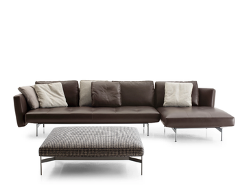SAKÉ - Leather sofa with chaise longue by B&B Italia - view 2